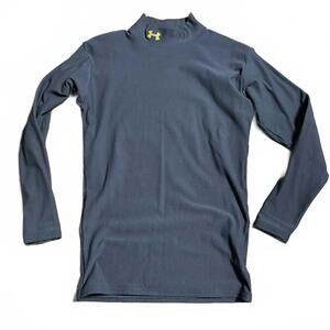 Under Armour Mock Turtleneck Thick Compression Shirt Men’s L Black Long Sleeve